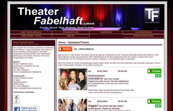 Vorschau von www.theater-fabelhaft.de, Theater Fabelhaft Lübeck e.V.