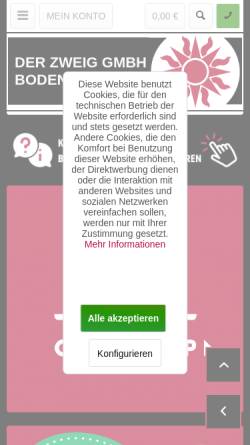 Vorschau der mobilen Webseite www.derzweig.de, Der Zweig GmbH