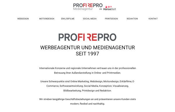 Vorschau von profirepro.de, Profi-Repro Lübeck