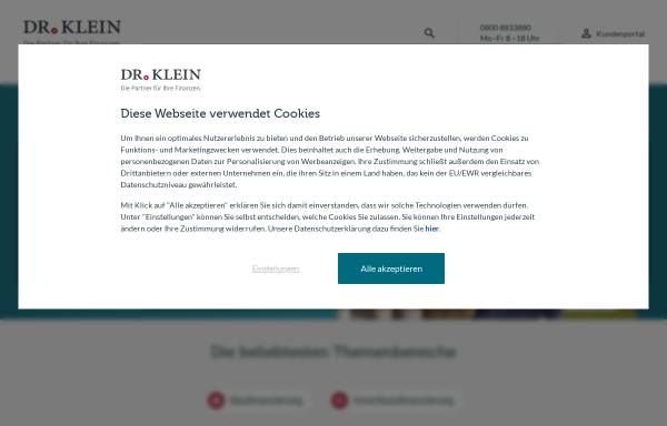 Vorschau von www.drklein.de, Dr. Klein & Co. AG