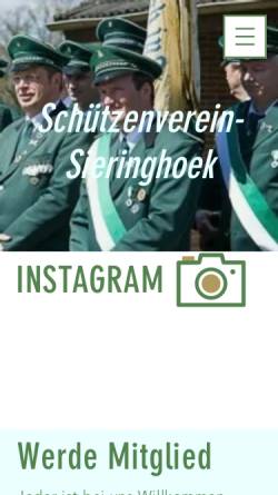 Vorschau der mobilen Webseite www.xn--schtzenverein-sieringhoek-hwc.de, Schützenverein Sieringhoek e.V