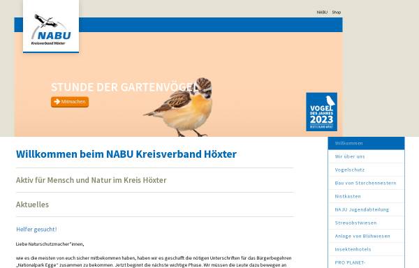 Vorschau von www.nabu-hx.de, NABU Kreisverband Höxter