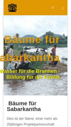Vorschau der mobilen Webseite www.baeume-minden.de, Bäume für Sabarkantha