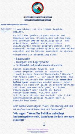 Vorschau der mobilen Webseite www.muenster.org, Bürgerinitiative gegen den Industriestandort Amelsbüren e.V.