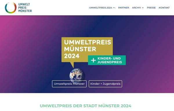 Vorschau von umweltpreis-muenster.de, Umweltforum Münster e.V.