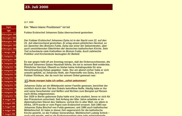 Vorschau von www.christoph-kaeppeler.de, Würdigung von Dyba