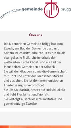 Vorschau der mobilen Webseite bruegg-menno.ch, Mennonitengemeinde Brügg