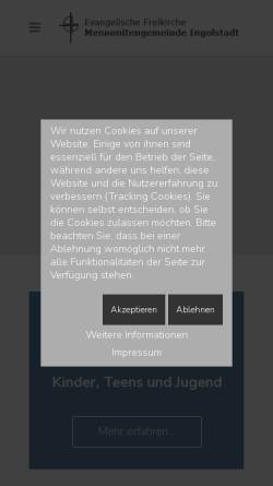 Vorschau der mobilen Webseite www.glauben-leben.de, Mennonitengemeinde Ingolstadt