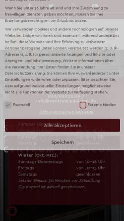 Vorschau der mobilen Webseite www.cjudaicum.de, Stiftung 
