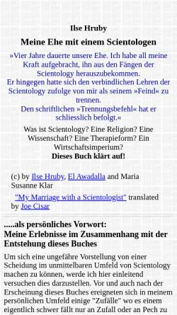 Vorschau der mobilen Webseite www.ilsehruby.at, Ilse Hruby: Meine Ehe mit einem Scientologen