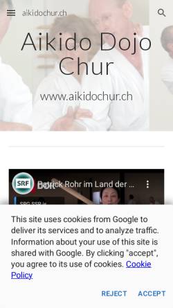 Vorschau der mobilen Webseite www.aikidochur.ch, Chur - Aikido Dojo Chur