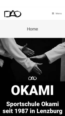 Vorschau der mobilen Webseite www.okami.ch, Lenzburg - Aikido- und Judoschule