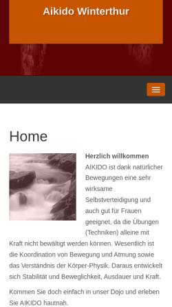 Vorschau der mobilen Webseite www.aikido-winterthur.ch, Winterthur - Aikidoschule