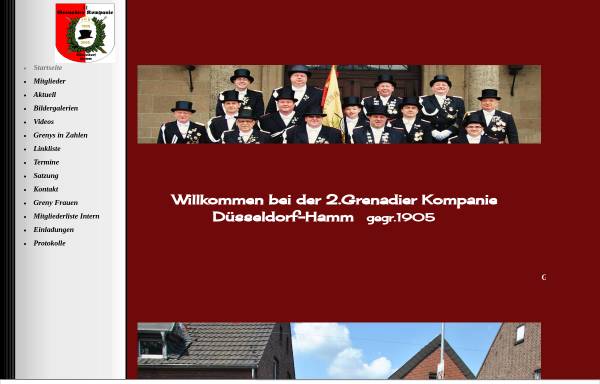 Vorschau von www.grenadiere-hamm.de, II. Grenadier Kompanie 1905
