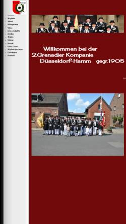 Vorschau der mobilen Webseite www.grenadiere-hamm.de, II. Grenadier Kompanie 1905