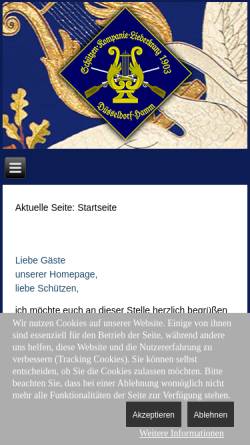 Vorschau der mobilen Webseite www.liederkranz-hamm.de, Schützenkompanie Liederkranz 1903