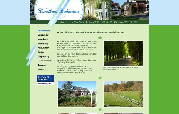 Vorschau von www.landhaus-lahmann.de, Landhaus Lahmann
