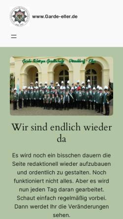 Vorschau der mobilen Webseite www.garde-eller.de, Garde-Schützen-Gesellschaft von 1925