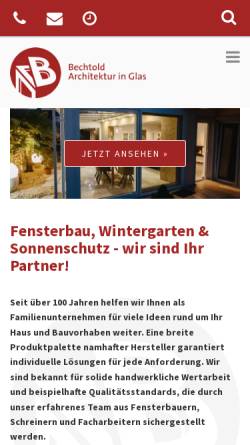 Vorschau der mobilen Webseite www.fensterwelt.de, Bechtold-Lorenz GmbH & Co.Fenster und Bauelemente KG