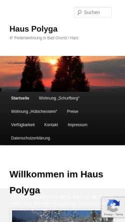 Vorschau der mobilen Webseite www.haus-polyga.de, Ferienwohnung Haus Polyga - Margret Polyga