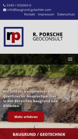 Vorschau der mobilen Webseite www.baugrund-gutachter.com, Ralph Friedrich Porsche Geoconsult