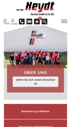 Vorschau der mobilen Webseite www.heydt-dessau-rosslau.de, von der Heydt