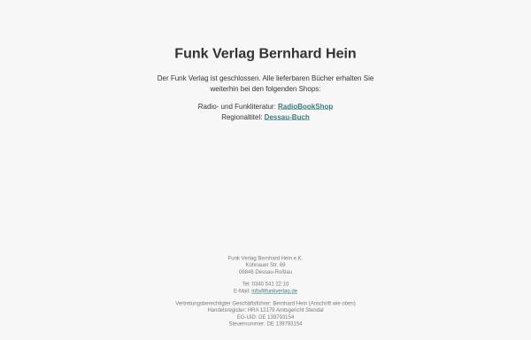 Vorschau von www.funkverlag.de, Funk Verlag Bernhard Hein e.K.