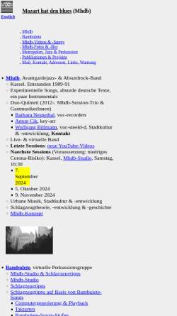 Vorschau der mobilen Webseite www.mozart-hat-den-blues.de, Mozart hat den blues
