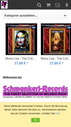 Vorschau der mobilen Webseite www.schmankerl-records.com, Lanzl & Maurus GbR