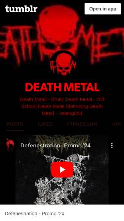 Vorschau der mobilen Webseite www.deathmetal.de, Death Metal