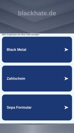 Vorschau der mobilen Webseite www.blackhate.de, Black Hate