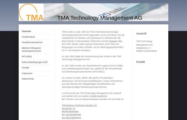 Vorschau von www.tma-ag.de, TMA Technology Management AG