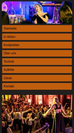 Vorschau der mobilen Webseite www.lecker-nudelsalat.de, Partyband Lecker Nudelsalat