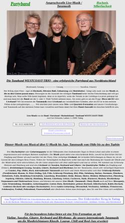 Vorschau der mobilen Webseite www.westcoast-trio.de, Westcoast-Trio