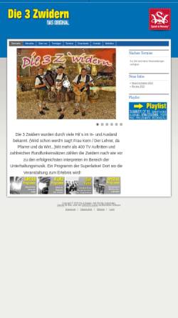 Vorschau der mobilen Webseite www.die3zwidern.de, Die 3 Zwidern