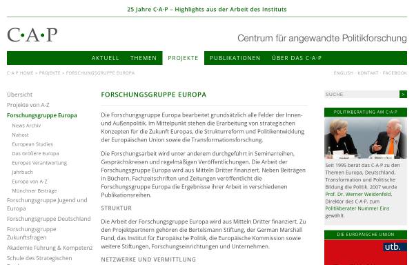 Vorschau von www.cap-lmu.de, CAP-Forschungsgruppe Europa