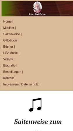 Vorschau der mobilen Webseite www.gitarre-plus.de, Gitarrenschule Saitenweise