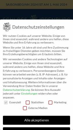 Vorschau der mobilen Webseite www.ippenburg.de, Schloss Ippenburg