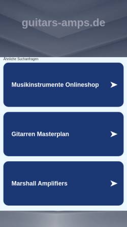 Vorschau der mobilen Webseite www.guitars-amps.de, Guitars & Amps, Musik Markt Düren, Inh. L. Muckel