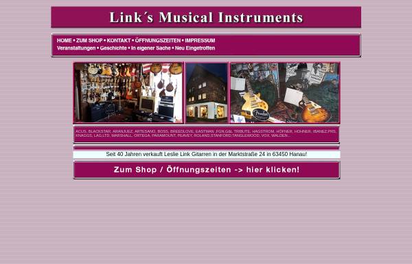 Vorschau von www.linkmusic.de, Link's Musical Instruments