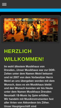 Vorschau der mobilen Webseite www.2pim.de, 2.Pi.M Musikhaus, Inh. Peter Pfundt