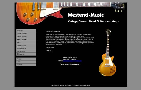 Vorschau von www.westend-music.de, Westend Music, Inh. Uli Kolarz