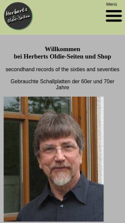 Vorschau der mobilen Webseite www.secondhandlps.de, Herberts Oldieseiten