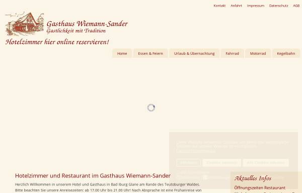 Vorschau von www.wiemann-sander.de, Gasthaus Wiemann-Sander