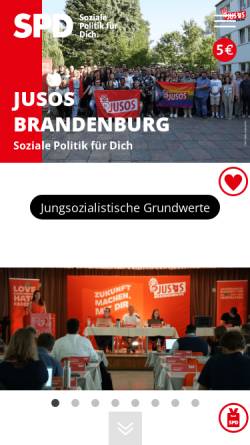 Vorschau der mobilen Webseite jusos-brandenburg.de, Jusos Brandenburg