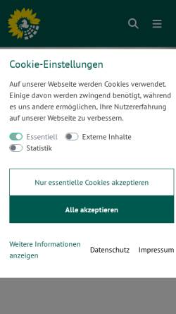 Vorschau der mobilen Webseite www.fraktion.gruene-niedersachsen.de, Bündnis 90/Die Grünen Landtagsfraktion Niedersachsen