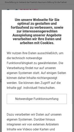 Vorschau der mobilen Webseite www.bennigsen-stiftung.de, Rudolf von Bennigsen Stiftung