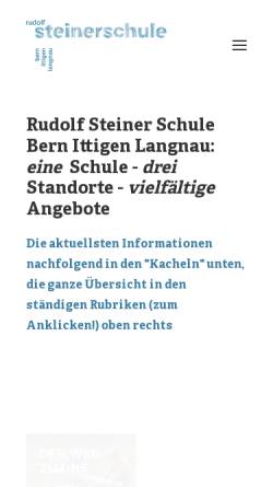 Vorschau der mobilen Webseite www.steinerschule-bern.ch, Rudolf Steiner Schule Bern und Ittigen