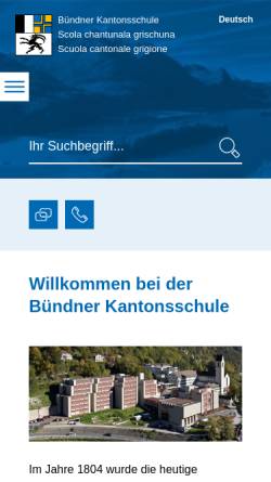 Vorschau der mobilen Webseite www.bks-campus.ch, Bündner Kantonsschule
