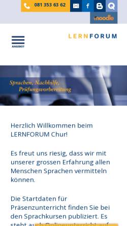 Vorschau der mobilen Webseite www.lernforum-chur.ch, Lernforum